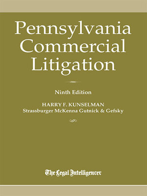 cover image of Pennsylvania Commercial Litigation